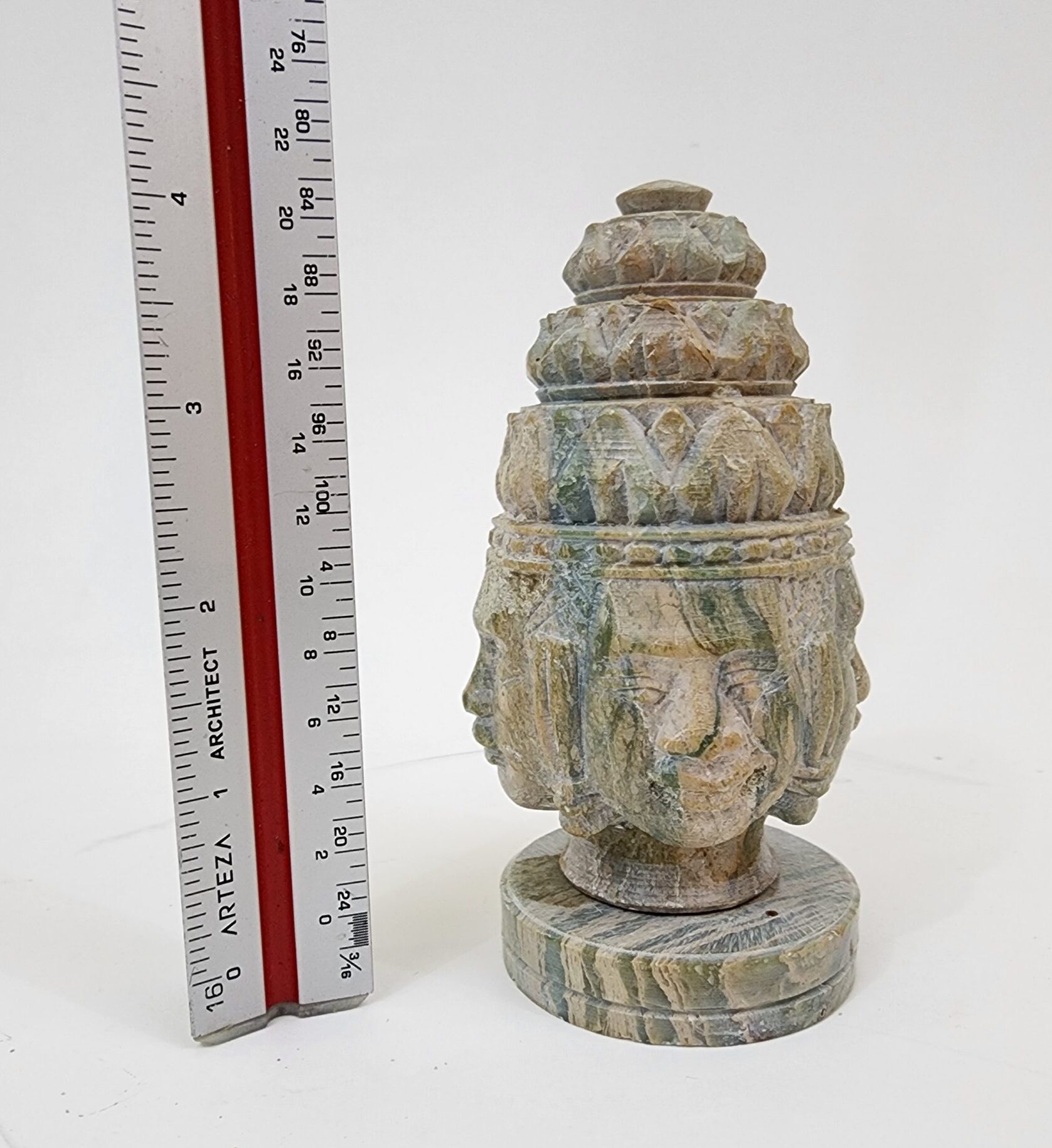 Thai Voodoo: Carved stone Phra Phrom (Brahma) statue wealth magic - Image 2