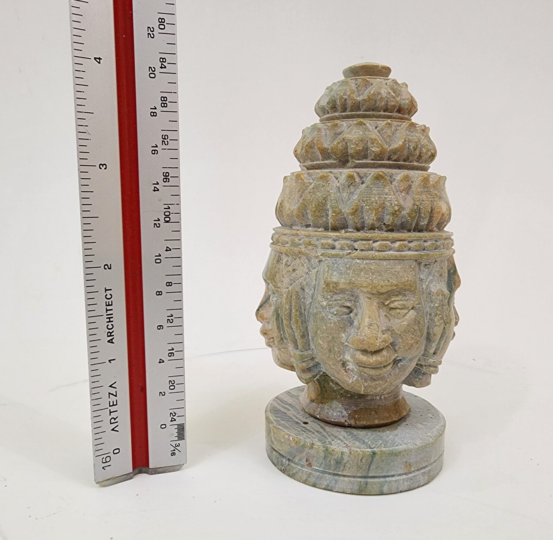 Thai Voodoo: Carved stone Phra Phrom (Brahma) statue wealth magic