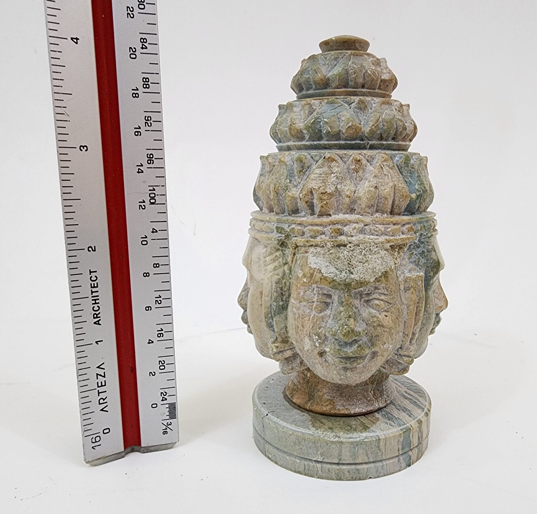 Thai Voodoo: Carved stone Phra Phrom (Brahma) statue wealth magic - Image 4