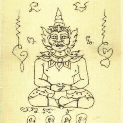 Hand-drawn Phra Ngang magic shroud cloth  – THAI VOODOO for wealth & attraction