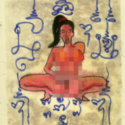 Hand-drawn Mae Bper magic shroud cloth  #1 – THAI VOODOO for wealth & attraction